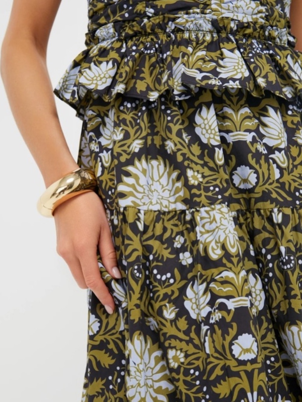 Tuckernuck Hyacinth House Myles Peplum Floral Midi Dress Sz S - Picture 6 of 14